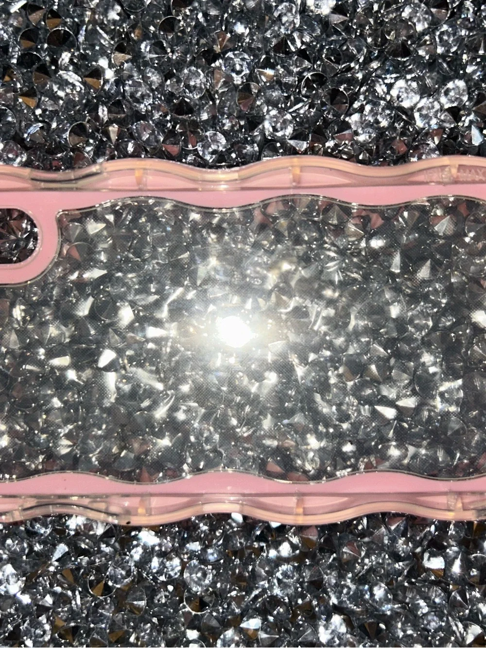 iPhone XS Max Pink Clear Wavy Phone Case - Compatible iPhone